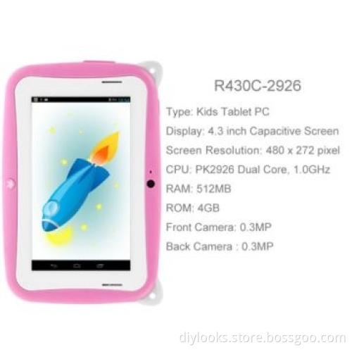 Cute Google's Android 4.2 Kids' Mini Tablet PCs with Capacitive Screen, Dual-camera, Dual-core